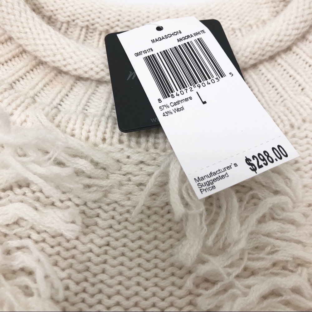 Magashoni Cashmere/Wool Oversized Sweater sz L NWT - Picture 8 of 8